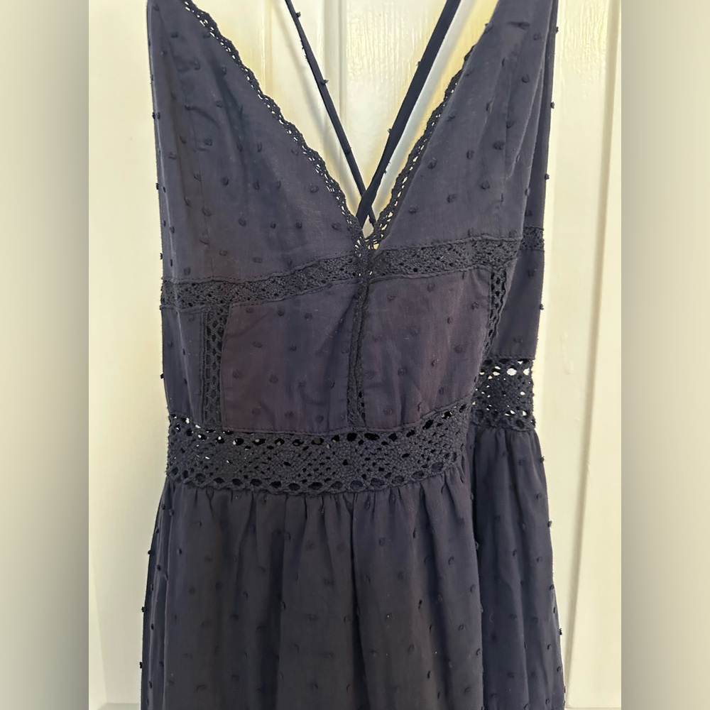 Lulu's Navy Blue Lace Dress